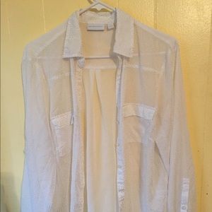 New York and Company Sheer Shirt